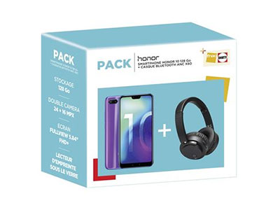 Pack Fnac : Le Honor 10 avec un casque Bluetooth en promo