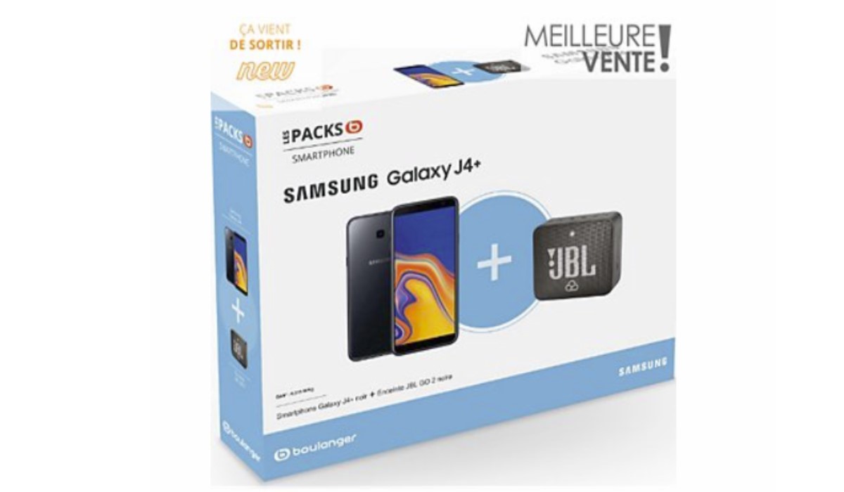 Bon plan : le pack Samsung Galaxy J4 + avec une enceinte JBL GO 2 à 149 euros chez Boulanger