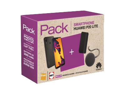 Un pack avec le Huawei P20 Lite et deux accessoires à prix mini chez Fnac