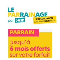 Forfait mobile SOSH : L’offre de parrainage est prolongée jusqu’au 30 novembre !