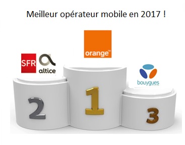 4GMark : Orange élu meilleur opérateur mobile de l'année 2017, Free Mobile dernier !