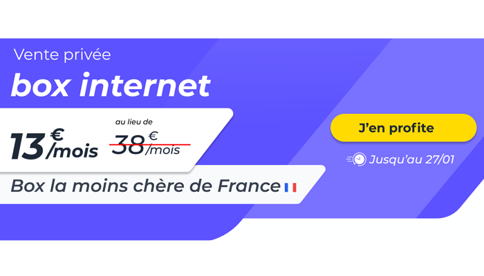 vente privée box internet à 13? janvier 2022