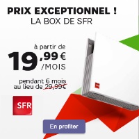 Plus que quelques jours pour profiter de l’offre SFR  BOX à 19.99€
