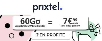 Forfait Prixtel 60Go 7, 99 euros 