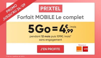 forfait Prixtel 50Go