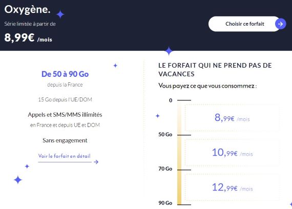 prixtel oxygène 40 Go