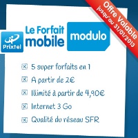 Prixtel conserve son offre modulo et les appels illimités dès 9,90€!