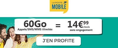Forfait La Poste Mobile 60Go
