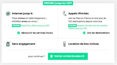 Options offertes avec la RED BOX