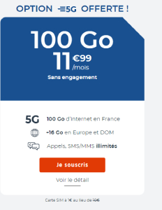 promo forfait 100Go