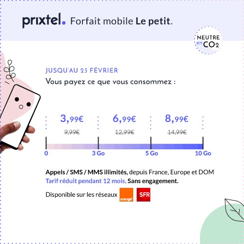 Promo forfait mobile Le petit