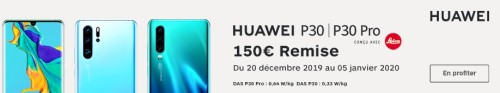 Huawei P30 et P30 Pro promo Boulanger