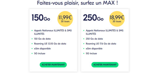 Les forfaits Lyca Mobile en promo - 150 Go, 250 Go