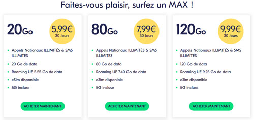 Les forfaits Lyca Mobile en promo - 20 Go, 80 Go, 120 Go