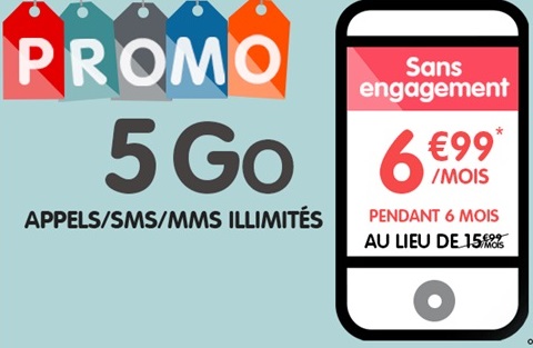 Bon plan de dernière minute : le forfait 5Go à 6.99 euros chez NRJ Mobile