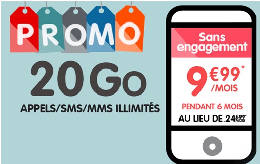 NRJ Mobile prolonge la promo sur son forfait illimité 20Go à 9.99 euros