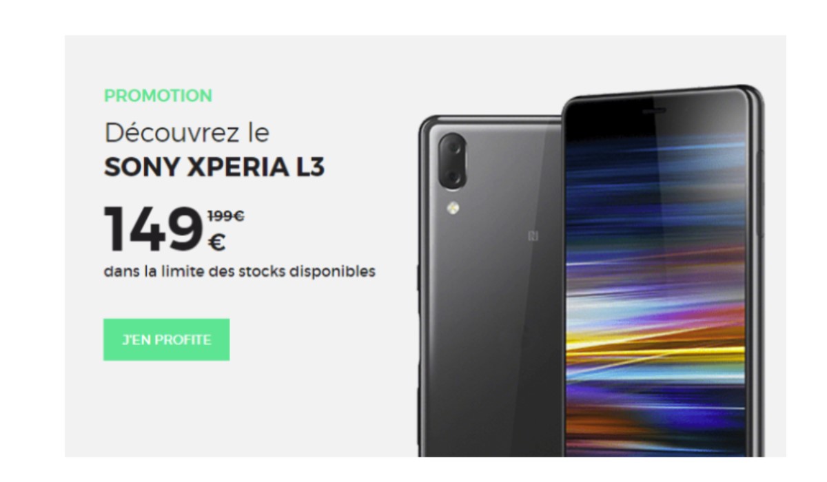 Promo Smartphone : le Xperia L3 à seulement 149 euros chez RED by SFR