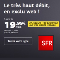 La Fibre Starter de SFR à partir de 9.99€ par mois en promo dès aujourd'hui !