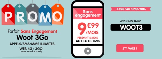NRJ Mobile : Le forfait WOOT 3Go en promo à 9.99€ par mois