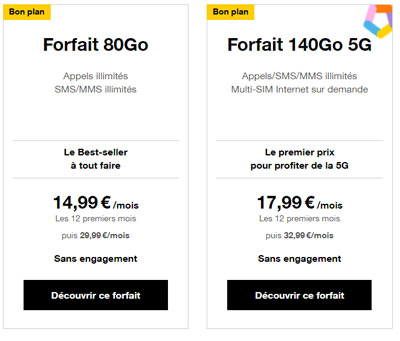 Promos forfaits orange 780Go