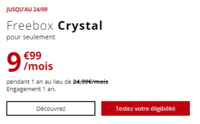 Freebox Crystal promo