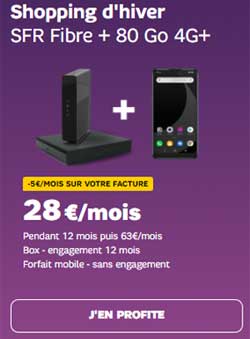 pack internet et forfait mobile de SFR