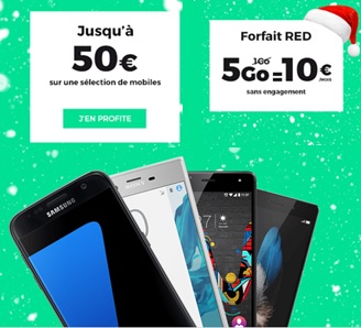Les bons plans RED BY SFR pour l'achat de votre Smartphone avec la série limitée 5Go à 10euros