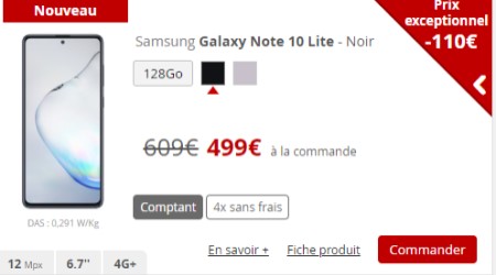 Galaxy Note 10 lite Free
