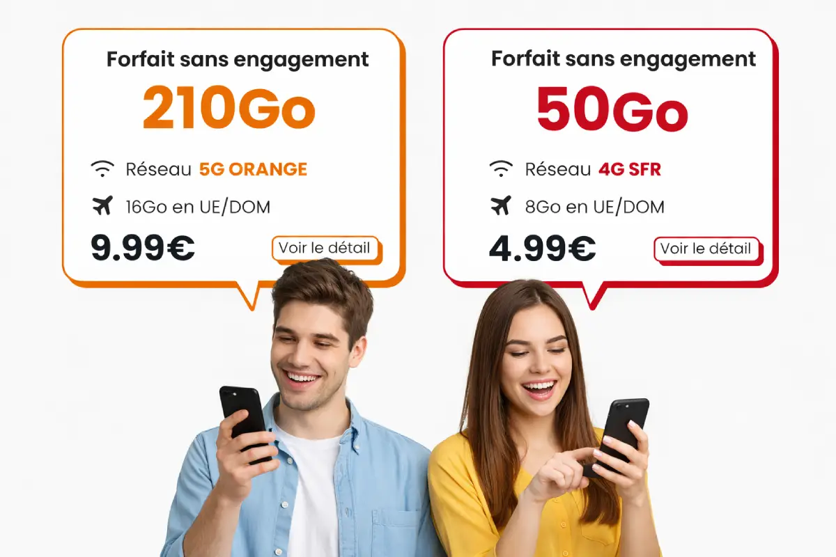 promos forfaits reseau sfr et reseau Orange