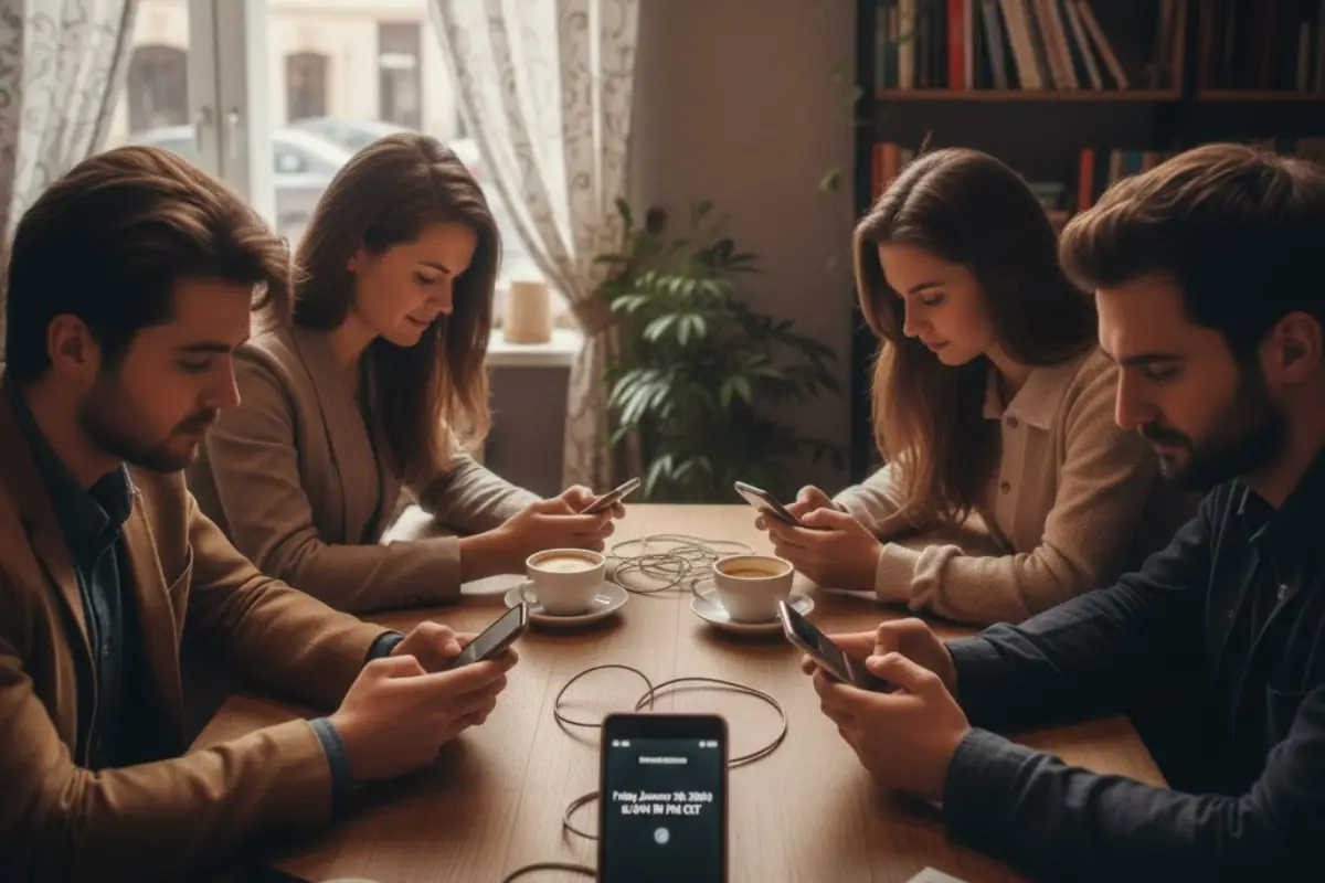 personnes qui se connectent sur leur smartphone