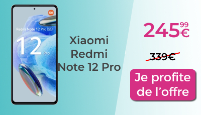 Promo Xiaomi Redmi Note 12 Pro 5G chez Rakuten