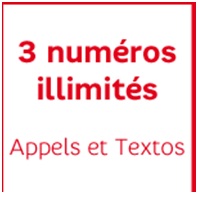 3 Numéros illimités inclus dans vos recharges classiques SFR