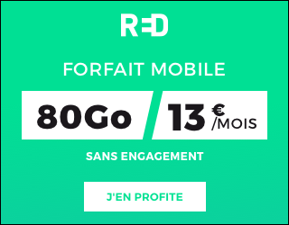 Forfait RED by SFR 80 Go à 13 euros