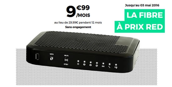 SFR brade son offre RED Fibre au prix exceptionnel de 9.99euros par mois