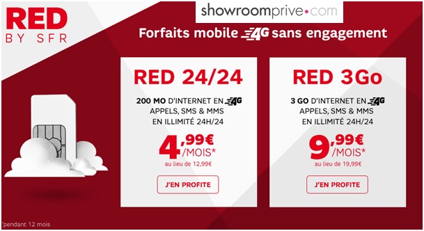 Forfaits Red mobile au rabais : La vente privée prend fin !