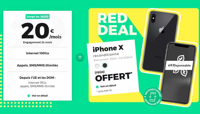 RED Deal iPhone X offert