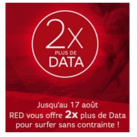 Bon plan : RED BY SFR vous offre 2X plus de data avec les forfaits illimités 3Go et 5Go