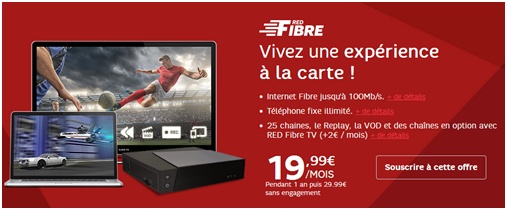 RED Fibre : Une offre Fibre SFR à petit prix !