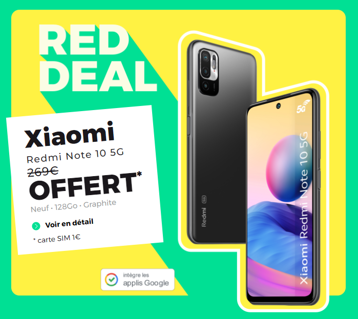 RED Deal  Xiaomi Note 10 5G offert