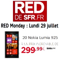 Clients Red : Le Nokia Lumia 925 à prix incroyable de 299.99€ sans engagement !