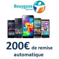 Bon plan : Jusqu’à 200€ de remise sur une sélection de Smartphones avec un forfait Bouygues Telecom !