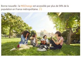Réseau 4G : Orange toujours en tête couvre plus de 94% de la population