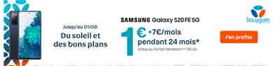 Galaxy S20 FE promo Bouygues Telecom