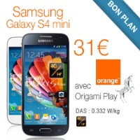 Le Samsung Galaxy S4 Mini en vente flash chez Orange !
