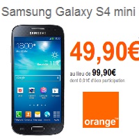 Dernier jour pour profiter de la promotion sur le Galaxy S4 Mini chez Orange !