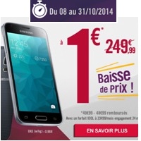 Derniers jours pour le Galaxy S5 Mini à 1€ et les offres Excessdays Virgin Mobile