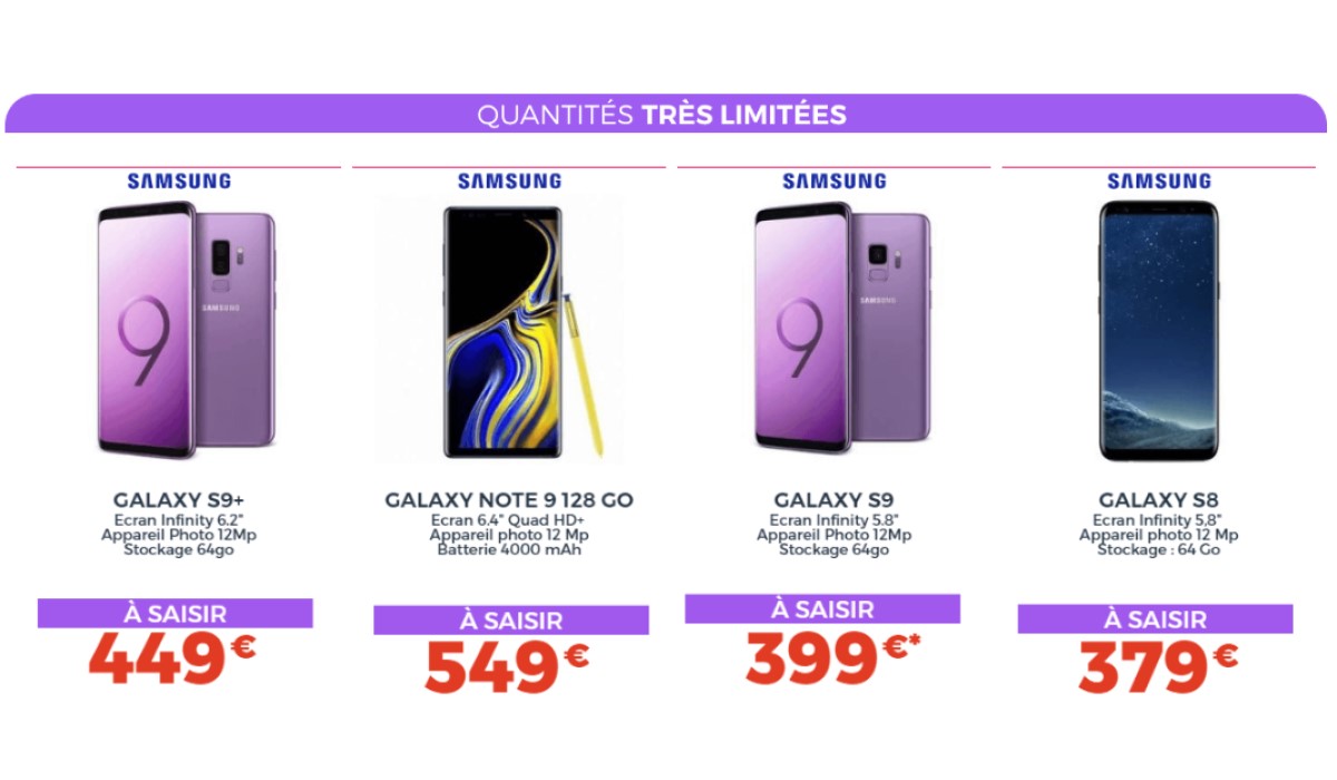 Soldes : Les 4 bons plans Samsung Galaxy à chopper ce week-end chez Cdiscount (Galaxy S10, S9, S8 ou Note 9)