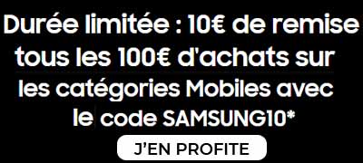Code promo Samsung10
