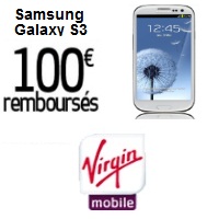 Bon plan Virgin Mobile : 100€ remboursés pour l’achat du Samsung Galaxy S3