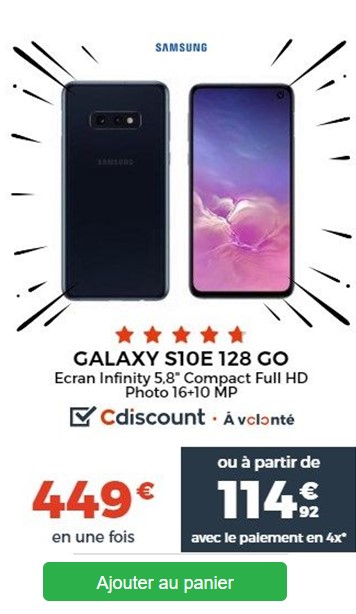 Samsung S10e Cdiscount Black Friday